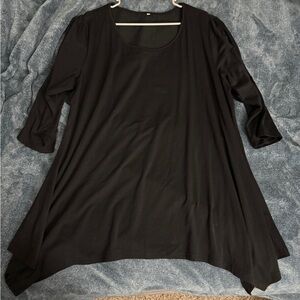 Black Flowy Tunic Top